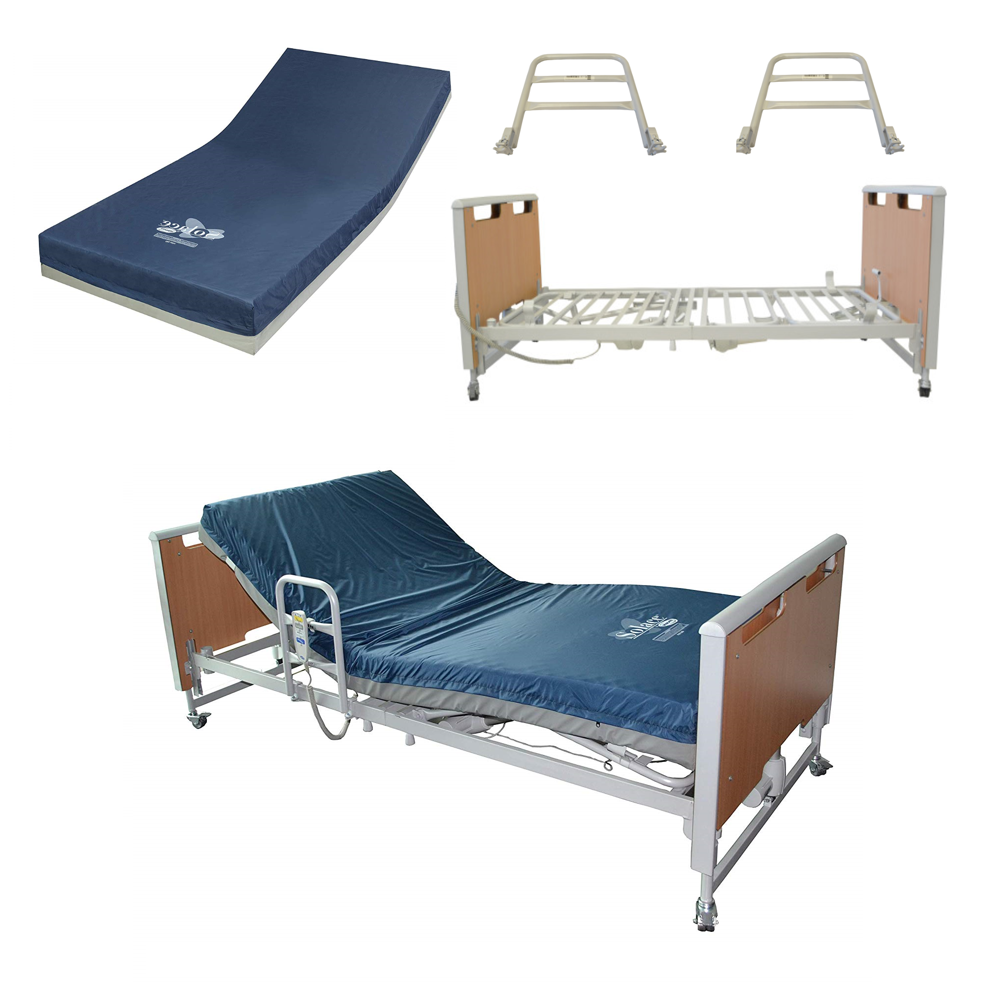 Invacare Etude Electric Hospital Bed, Solace Prevention Mattress