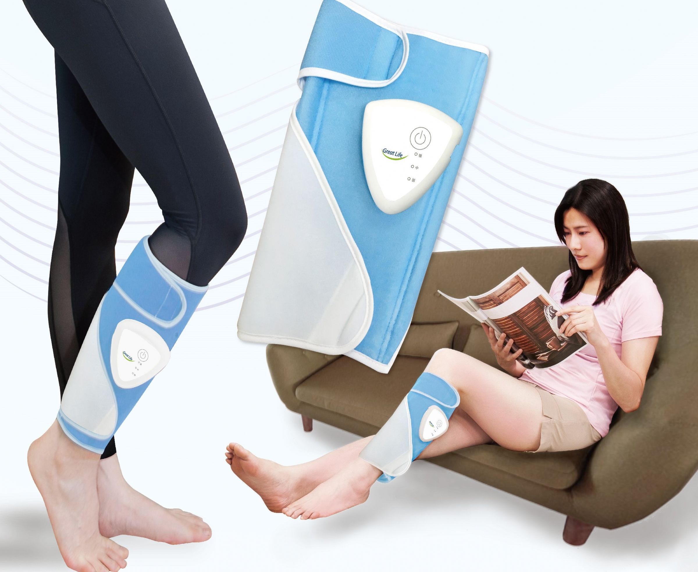 MEDIC THERAPEUTICS Full Leg Thermo Air Compressor Massager Heat Pain  Compression