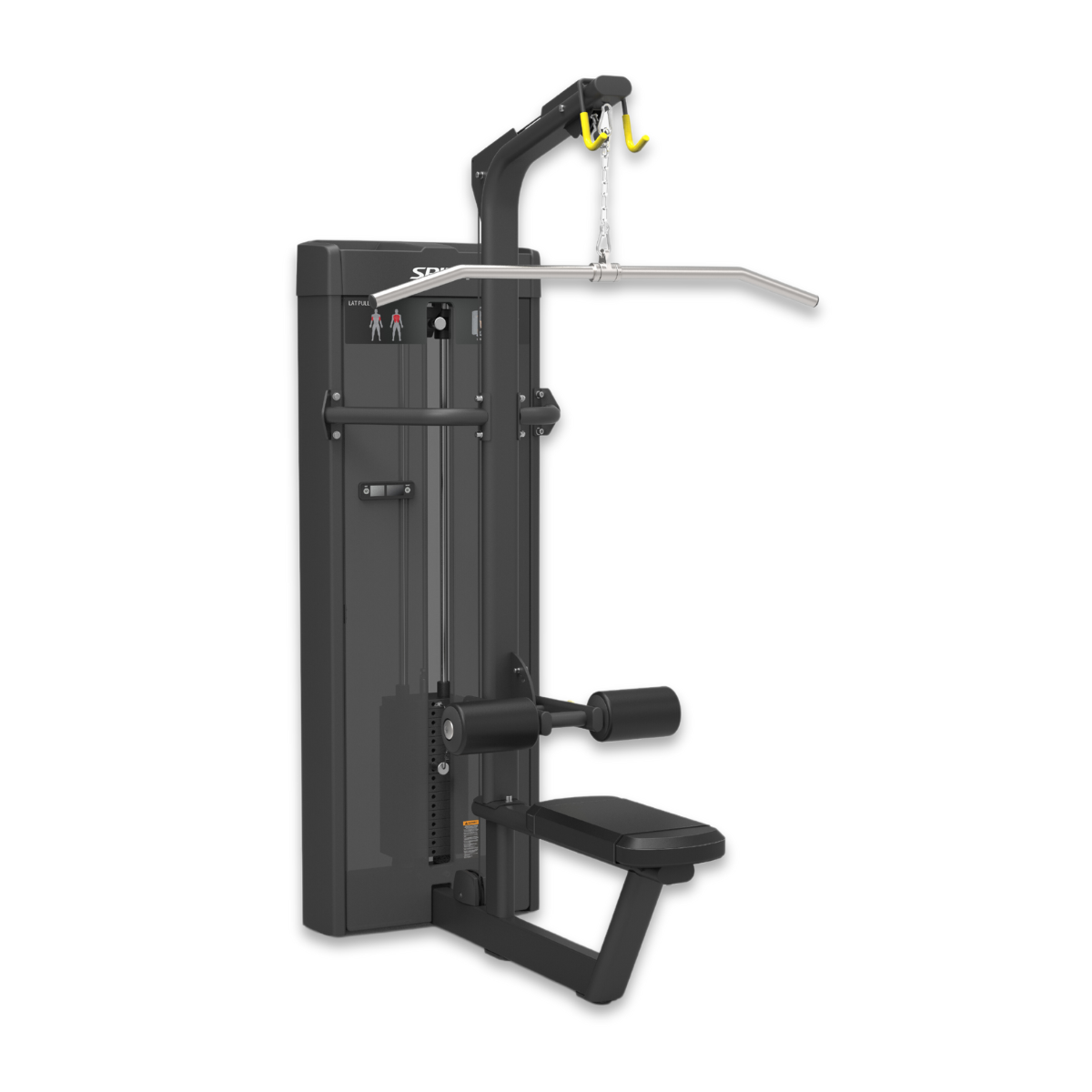 Lat Pulldown Machine by Spirit Fitness with Adjustable Chain and 250 lb ...