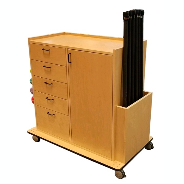 MultiPurpose Exercise Equipment Cart With Large and Upright