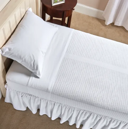 12 new white fitted hospital twin xl bed sheet 36x84x9 white sheet fitted 130tc 