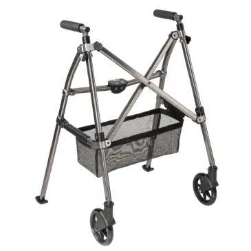 Height Adjustable Lightweight Travel Walker with 6 in. Locking Wheels and 300 lb Capacity | Wonder Walker Plus by Stander