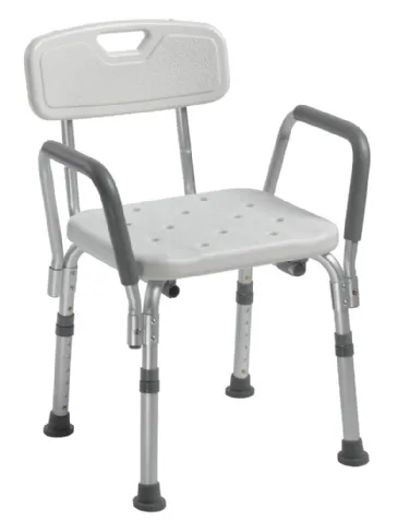 Drive Medical Shower Chair with Back and Removable Padded Arms