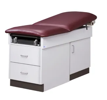 Clinton Industries Family Practice Medical Treatment Table, 400 lb. Weight Capacity, Adjustable Backrest, Includes Paper Dispenser