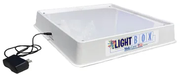 Skil-Care Light Sensory Box - 15 x 15 in. Illumated Light Box with Raised Edge, AC or Battery Power