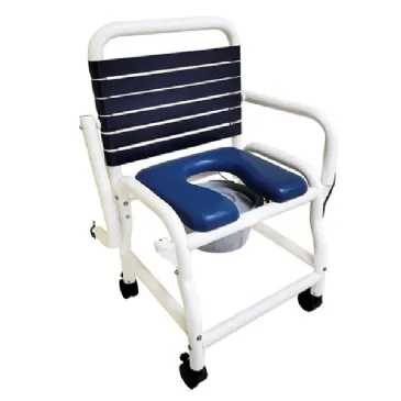 Mobile Shower Commode Chairs with Double Drop Arms and Infection Control by Mor-Medical
