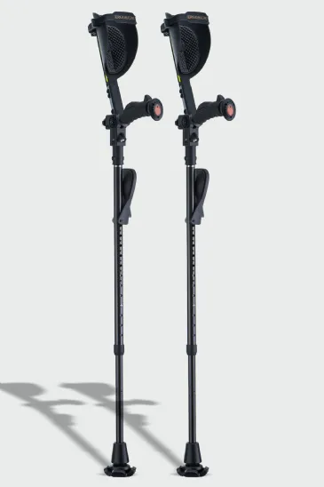 Ergobaum Forearm Crutches for Adults (Pair) - Carbon Fiber by ErgoActives