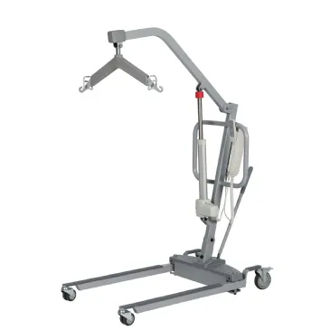 Electric Bariatric Patient Lift with 450 lb Capacity, Manual Adjustable Base, Low Caster Base, 6-Point Spreader Bar