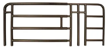 Hospital Bed Side Rails with Universal Full-Length and Spring-loaded Telescoping System
