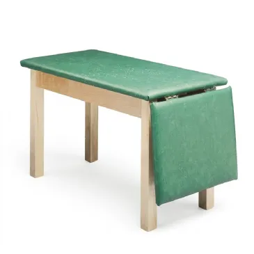 Treatment Table with Space Saver Design by Bailey Manufacturing, 300 lb. Weight Capacity, 24 in. Width, 30 in. Table Height, Drop Foot Section