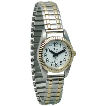 Low Vision Two-Tone Expansion Band Watch for Women