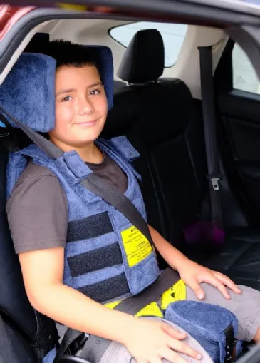 Churchill Pediatric Positioning Car Booster Seat with Vehicle Restraint System