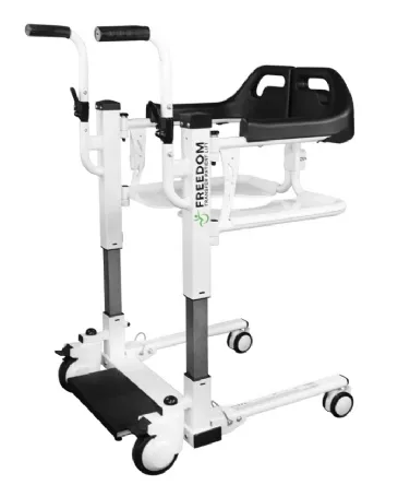Patient Lift Transfer Chair for Seated Transfers, Freedom Electric Patient Lift by Mobile Patient Lift | 300 lb. Weight Capacity, Adjustable Height, Tool-Free Setup