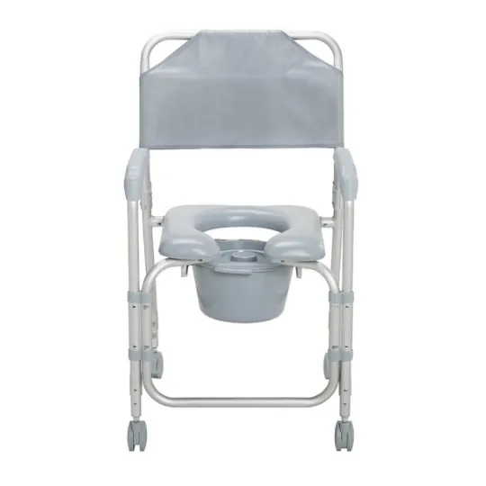 Drive Medical Aluminum Shower Commode Chair with Casters