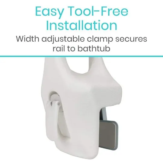 Bathtub Safety Rail Clamp On Grab Bar FREE Shipping