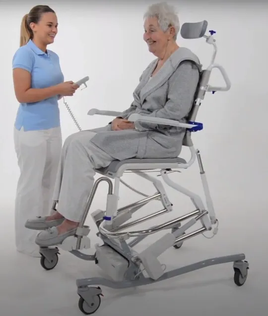 Aquatec Ocean EVIP Power Tiltin Space Shower Commode Chair