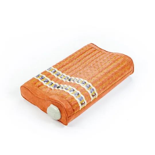 HealthyLine Heated Memory Foam Pillow with Gemstones