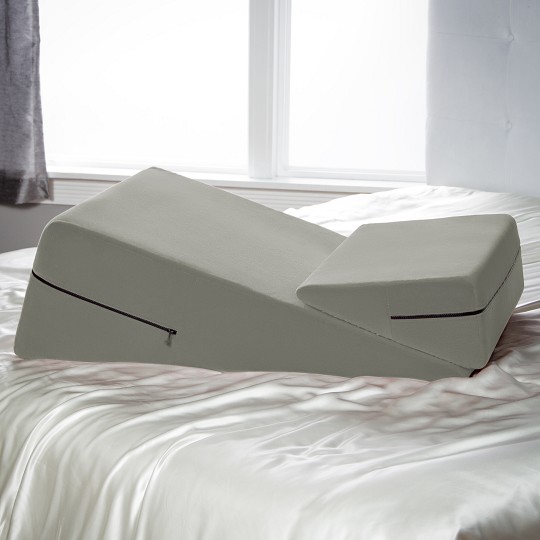 Bed Wedge Pillow Set with Firm Memory Foam by Avana Comfort