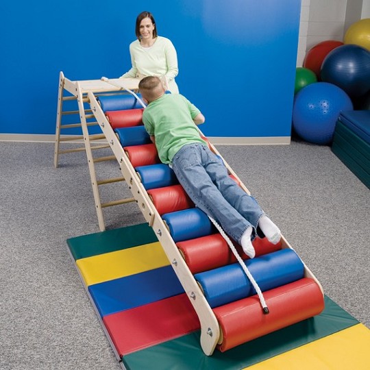Pediatric Steamroller Ramp Sensory Stimulation Therapy Slide