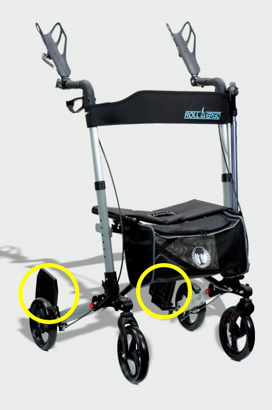 Upright Rollator / Rollator Walker with Seat and Forearm Supports