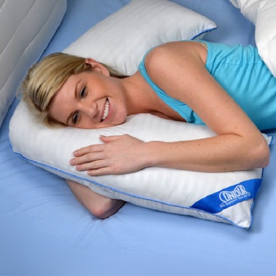 Contoured L Shaped Body Pillow for Side Sleeping