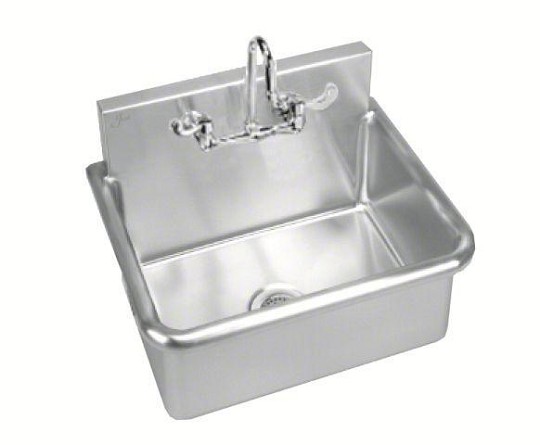 wall hung stainless steel utility sink