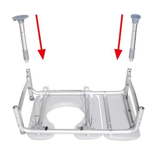 Drive Medical Adjustable Bath Transfer Bench with Commode Padded