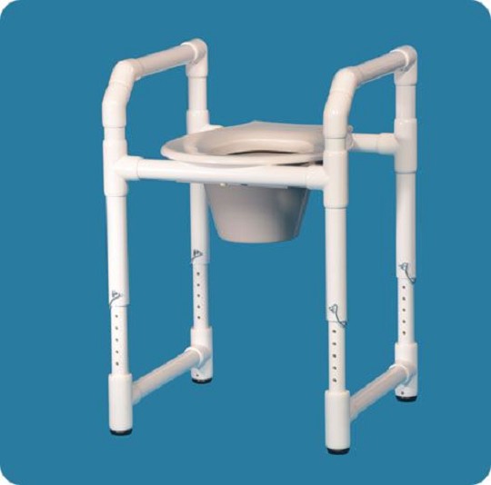 Durable Toilet Safety Frame with NonSlip Rubber Leg Tips