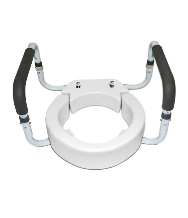 Raised Hinged Toilet Seat with Rails by Mobb Healthcare