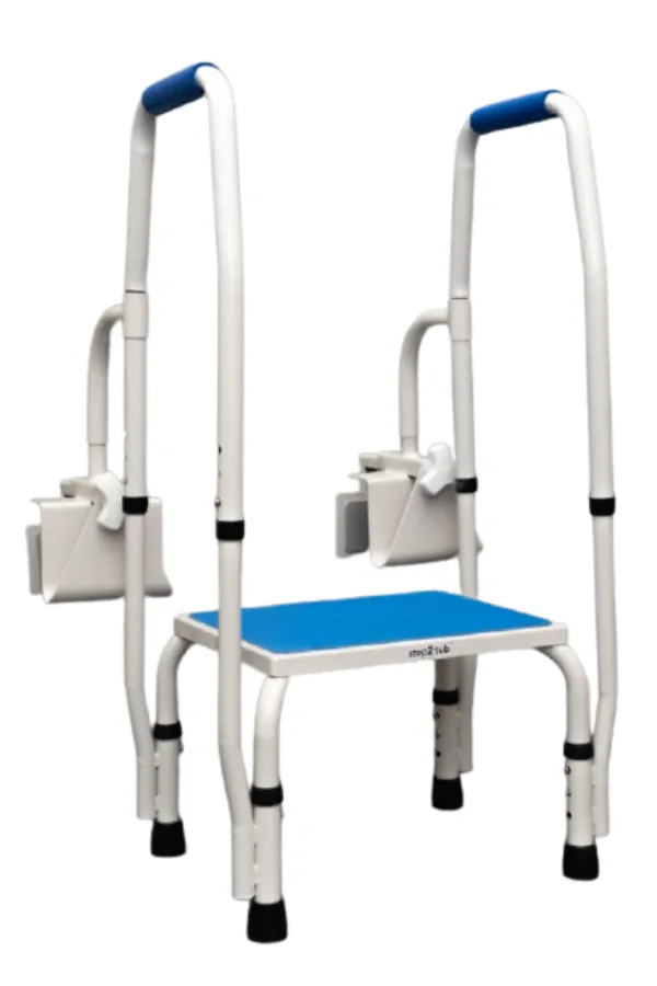 Step2tub Adjustable Height Bathtub Step Stool Bath Safety Step And Hand Rail