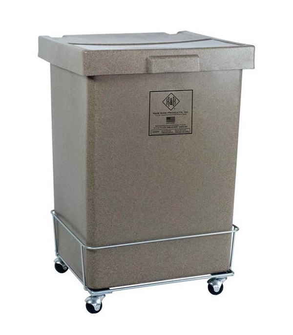 Antimicrobial Laundry Hamper with Wheels by R&B Wire Products
