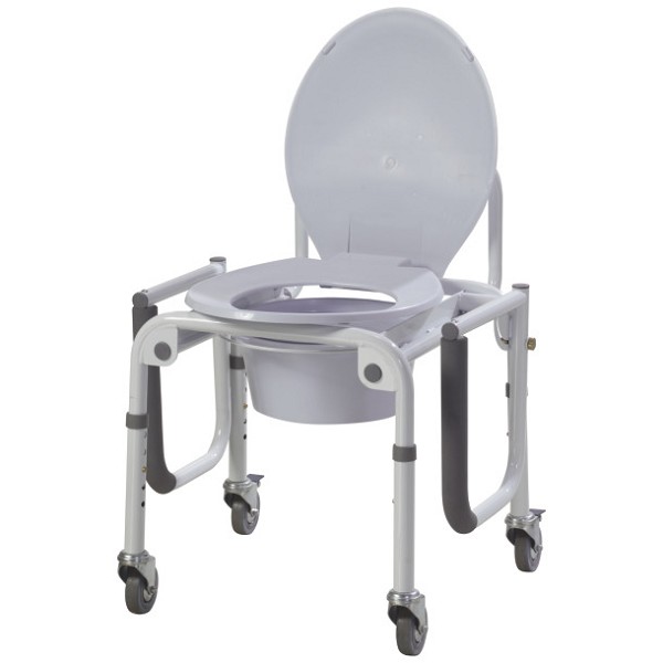 Drive Medical Steel Wheeled Commode w/ DropArms