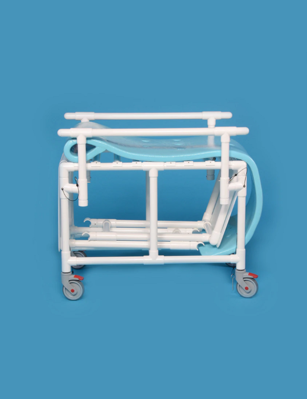 Folding Shower Gurney Bed with Water Resistant Foam Pad