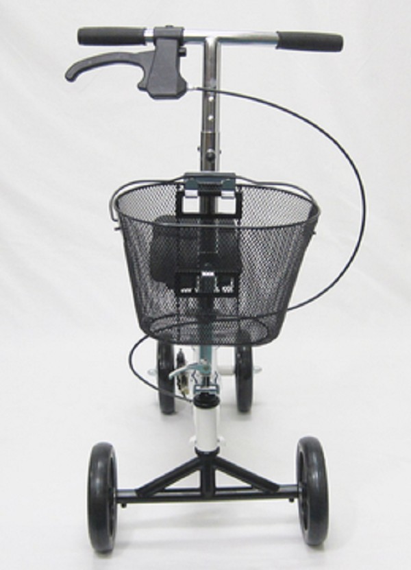 Foldable Lightweight 4 Wheeled Knee Rolling Walker with Basket by