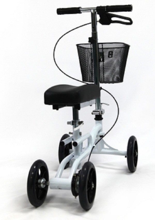Foldable Lightweight 4 Wheeled Knee Rolling Walker with Basket by Karman Healthcare