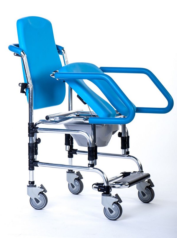 Ergoactives Mobile Commode Chair with Assistive Seat