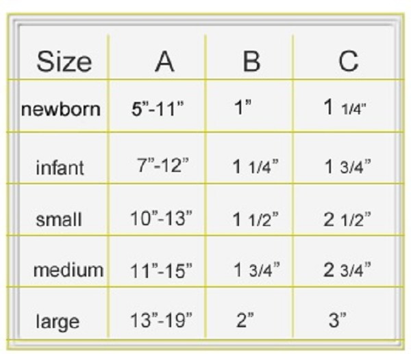shirt collar sizes chart