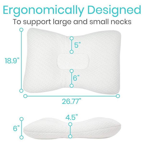 Orthopedic Memory Foam Cervical Pillow by Vive Health