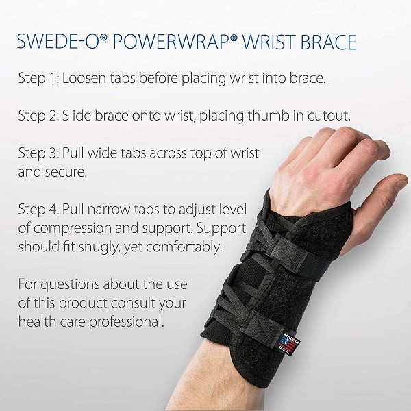SwedeO Universal Powerwrap Wrist Brace by Core Products