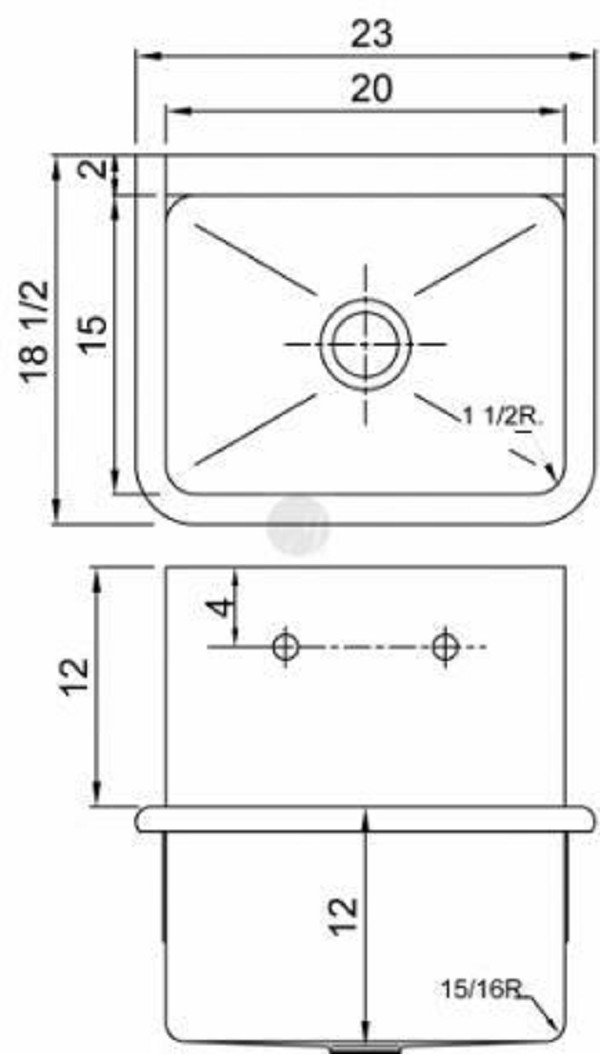 Commercial Stainless Steel Service Sink FREE Shipping