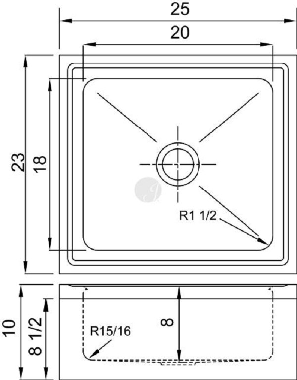 Stainless Steel Floor Mount Mop Sink FREE Shipping