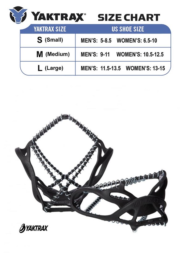 Yaktrax Spikeless Ice and Snow Shoe Gripper Sole Covers