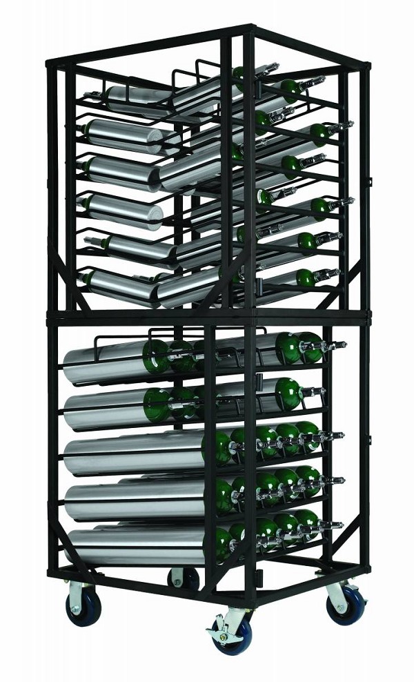 Layered Stacking Oxygen Cylinder Racks by Responsive Respiratory