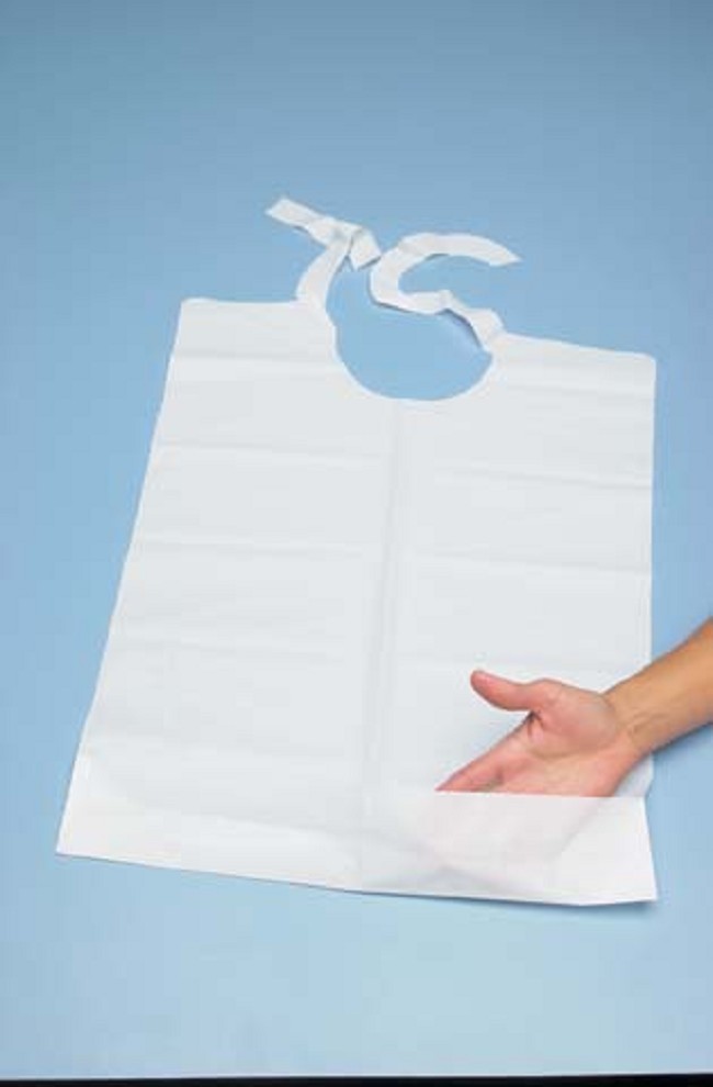 Disposable Plastic Bibs, Case of 500 FREE Shipping