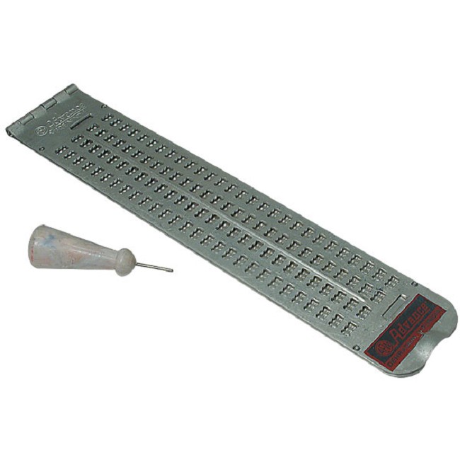Metal Braille Labeling Slate with Stylus, Set of 2