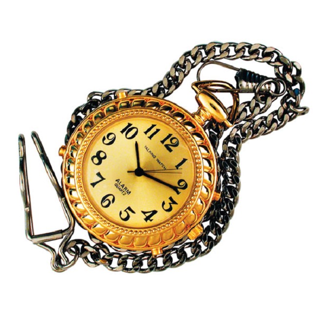 Mens Analog Talking Pocket Watch for the Blind