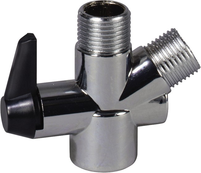 Chrome Plated Plastic Diverter Valve for Deluxe Handheld Shower Spray