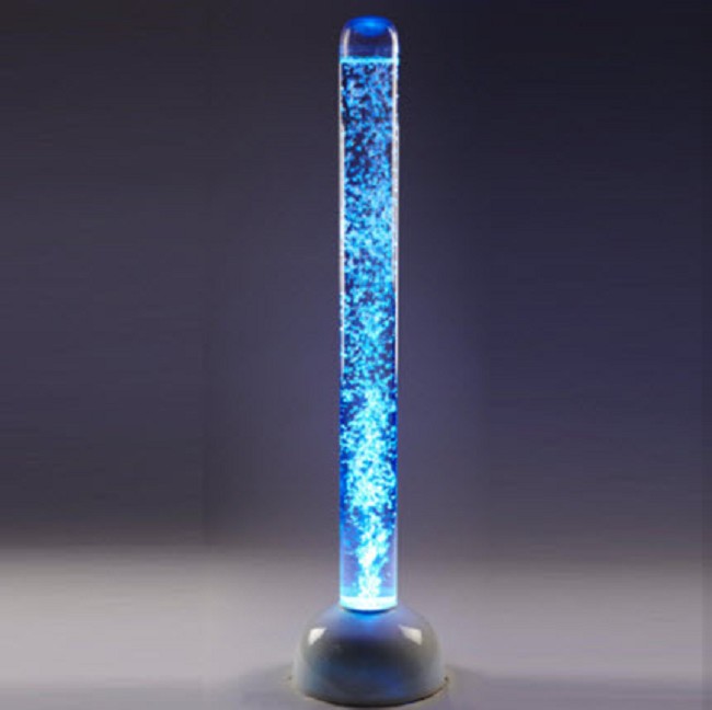 Adjustable LED Chromotherapy Bubble Tube with EasyDrain Base