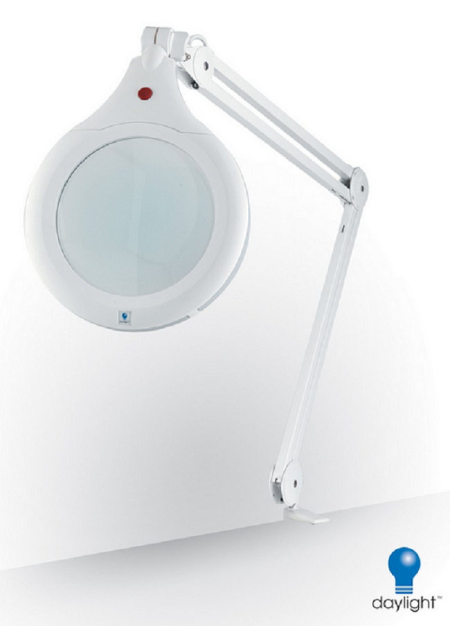 Daylight Ultra Slim Led Magnifying Lamp With Table Clamp For Low