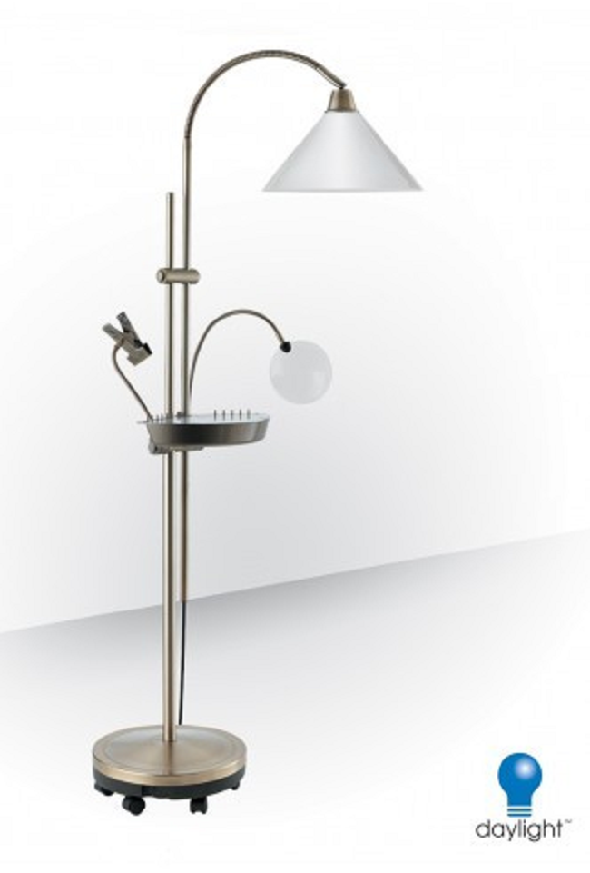 Daylight Full Spectrum Ultimate Antique Floorstanding Lamp with Magnifier